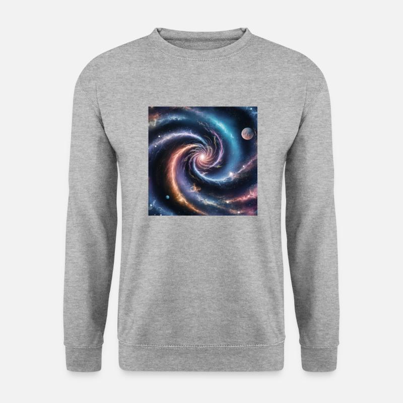 Universum 1 - Unisex Pullover - Weißgrau meliert