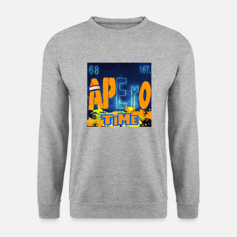 APERO ZEIT CHEMIE - Unisex Pullover - Weißgrau meliert