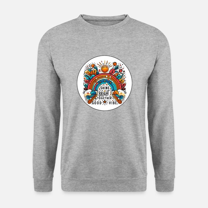 Gemeinsam hell leuchten - Unisex Pullover - Weißgrau meliert