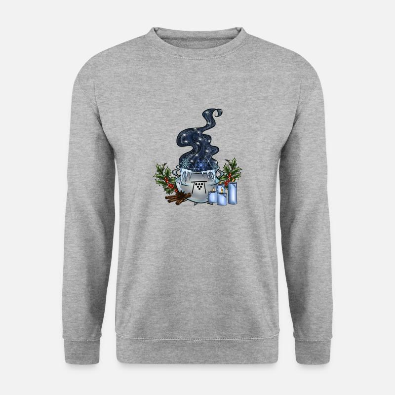 Yule Hexenkessel - Unisex Pullover - Weißgrau meliert