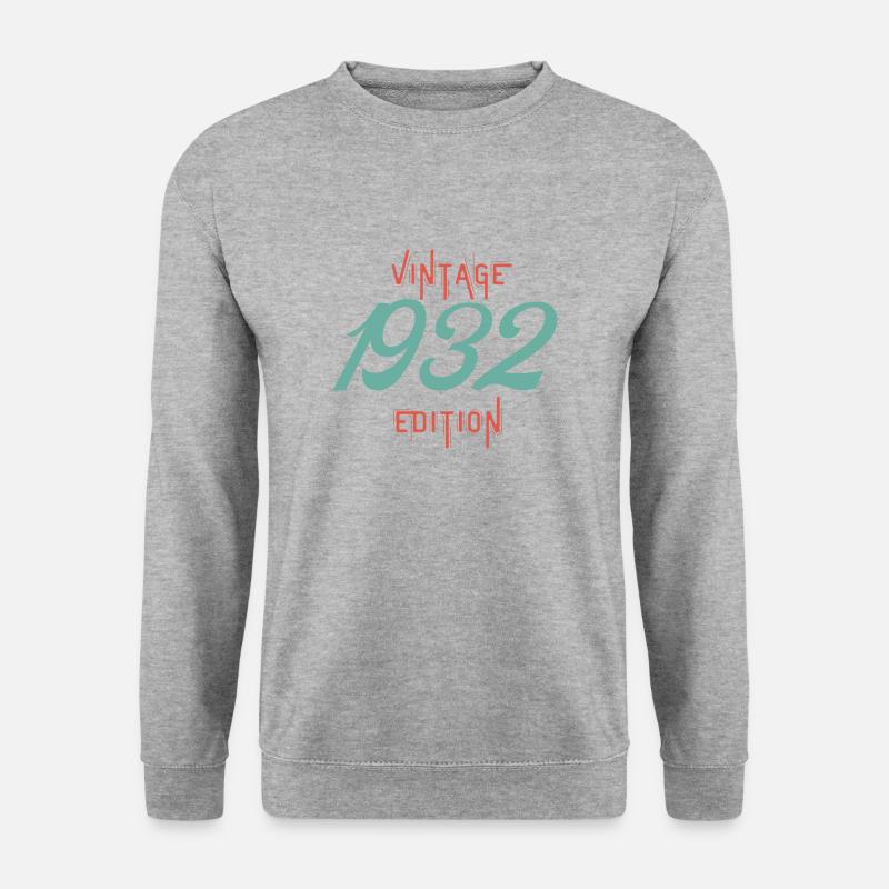 Jahrgang 1932 - Unisex Pullover - Weißgrau meliert