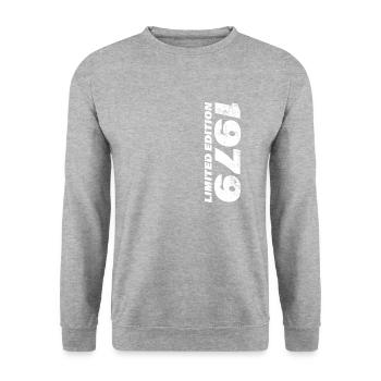 Millésime 1979 - Sweat-shirt Unisexe - gris chiné - Devant - Alina (178cm) & Michal (187cm)