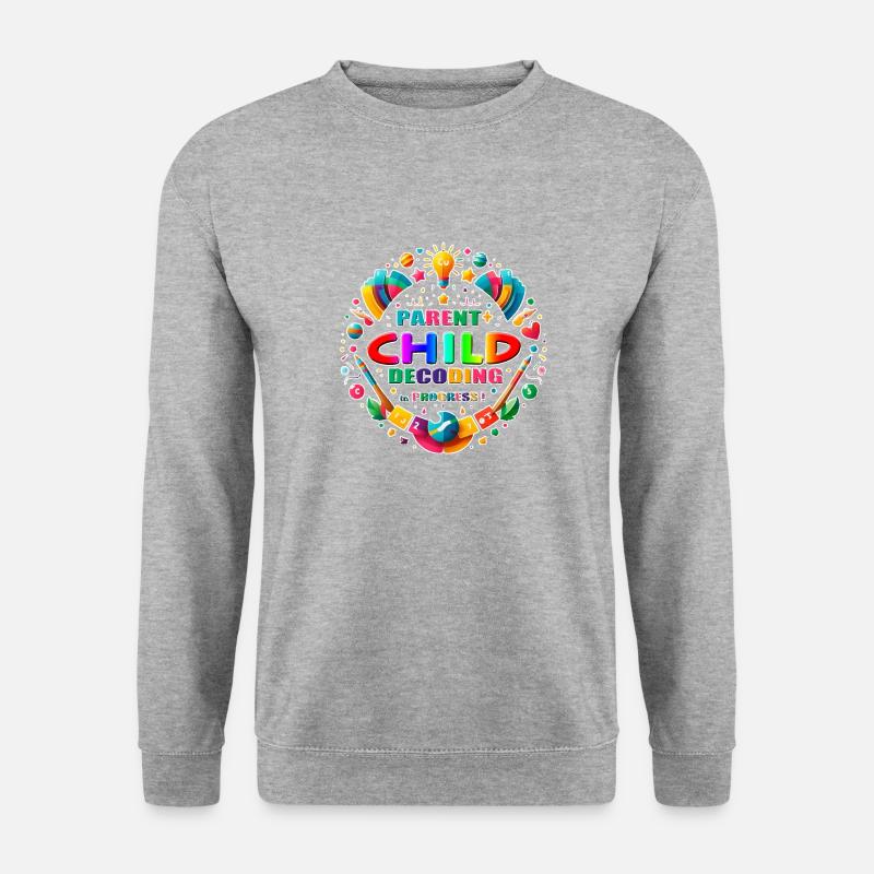 Parent Child, Decoding in Progress ! - Unisex Sweatshirt - salt & pepper