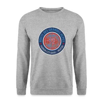 Route des Grandes Alpes | Rosette 2c - Unisex Sweatshirt - salt & pepper - Front - Alina (178cm) & Michal (187cm)