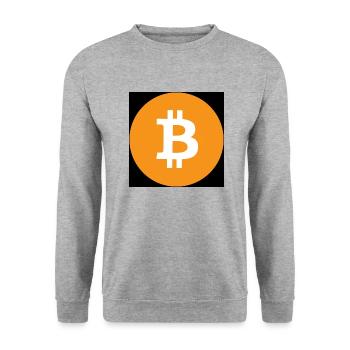 Bitcoin Logo 1 - Sweat-shirt Unisexe - gris chiné - Devant - Alina (178cm) & Michal (187cm)