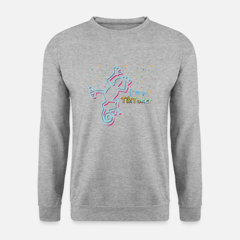 Dancing Lizard - I am a Tik-Toker - Unisex Sweatshirt - salt & pepper