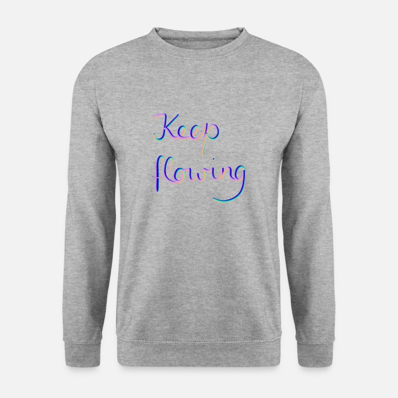 Keep flowing - Unisex Pullover - Weißgrau meliert