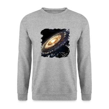 Of stars and galaxies - Unisex Sweatshirt - salt & pepper - Front - Alina (178cm) & Michal (187cm)