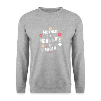 Mommy, mother, Mom, Mothers Day - Unisex Sweatshirt - salt & pepper - Front - Alina (178cm) & Michal (187cm)