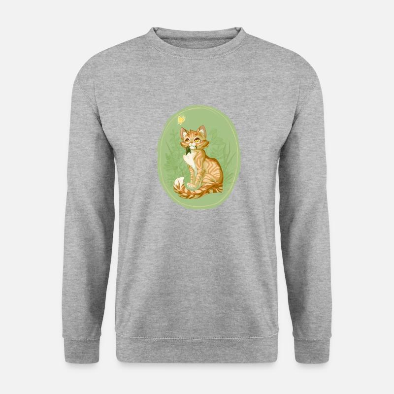 Mothwing Mottenflügel goldene Katze Warrior Cats - Unisex Pullover - Weißgrau meliert
