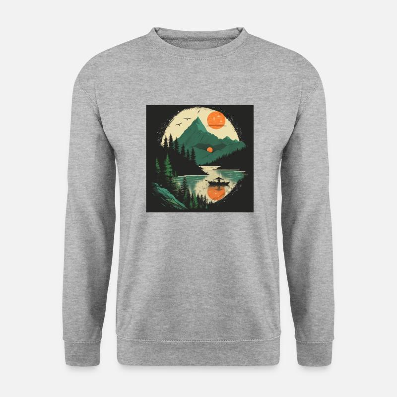 Japanische Einladung - Unisex Pullover - Weißgrau meliert