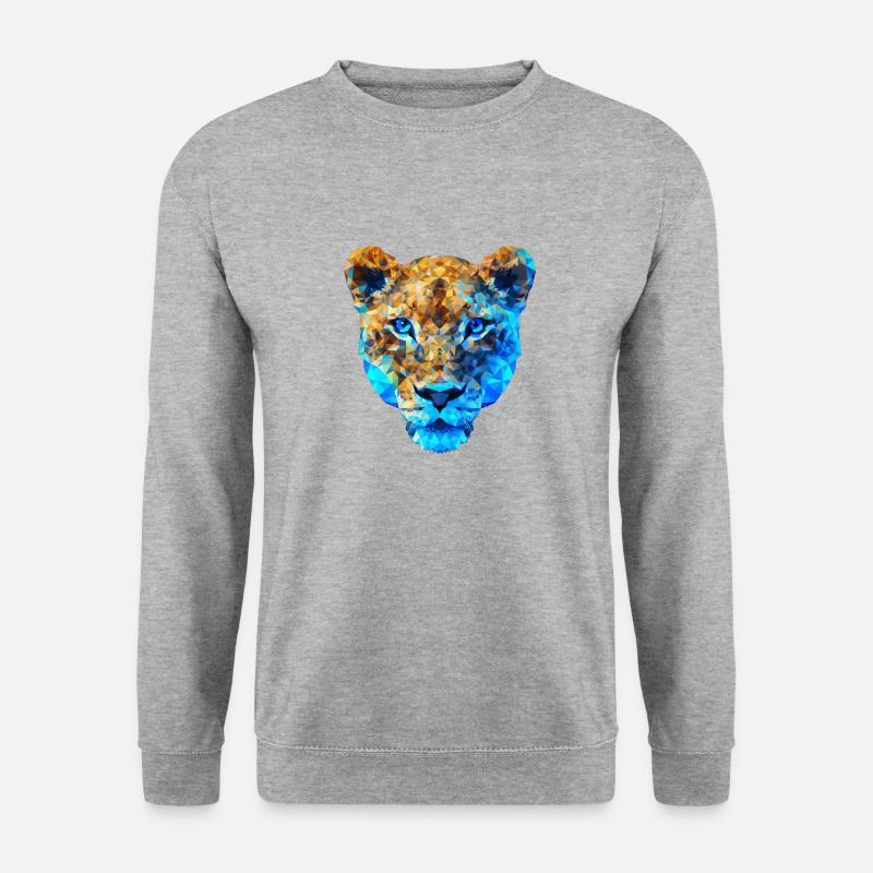 Polygon Tiger - Unisex Pullover - Weißgrau meliert