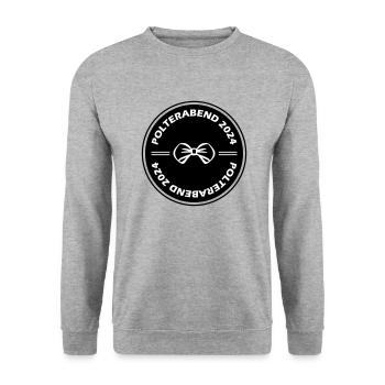 Polterabend 2024 - Unisex Pullover - Weißgrau meliert - Vorne - Alina (178cm) & Michal (187cm)
