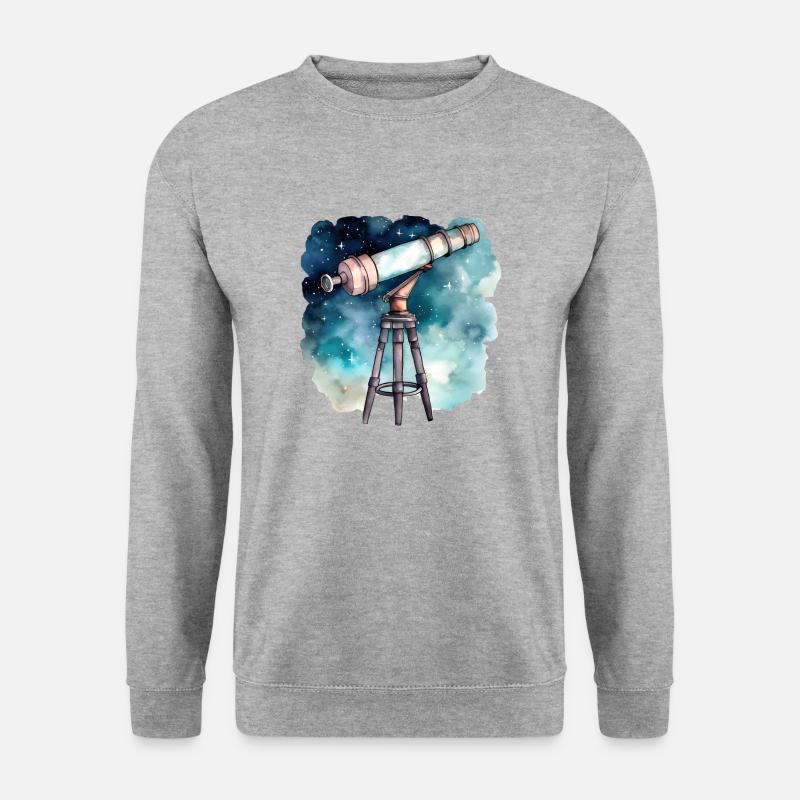 Fernrohr - Unisex Pullover - Weißgrau meliert