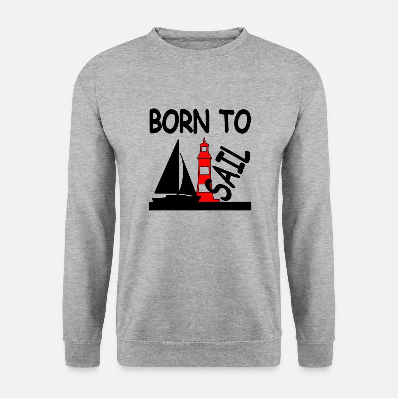 Segeln - Unisex Pullover - Weißgrau meliert