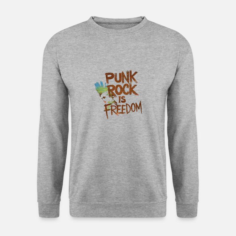 Rebellen-Graffiti - Unisex Pullover - Weißgrau meliert