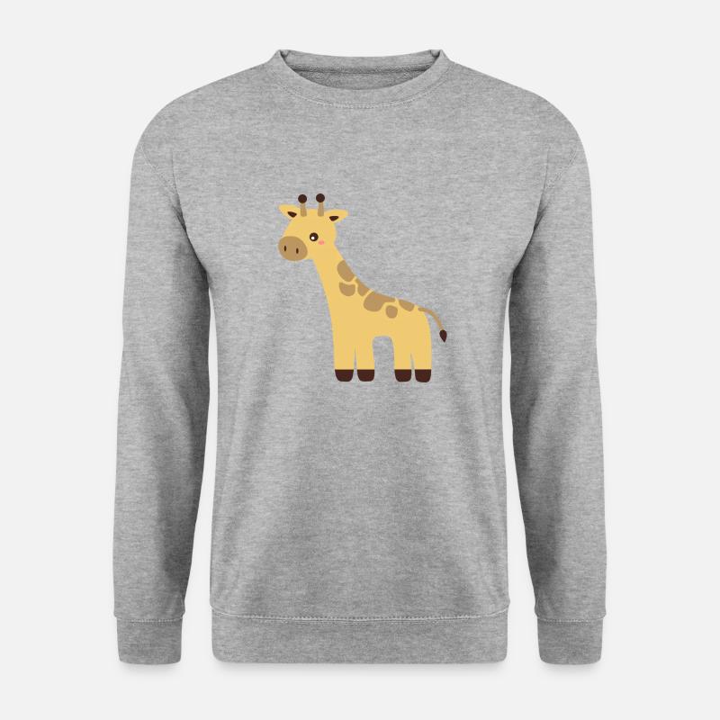 Giraffe - Unisex Pullover - Weißgrau meliert