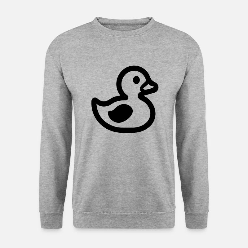 Ente - Unisex Pullover - Weißgrau meliert
