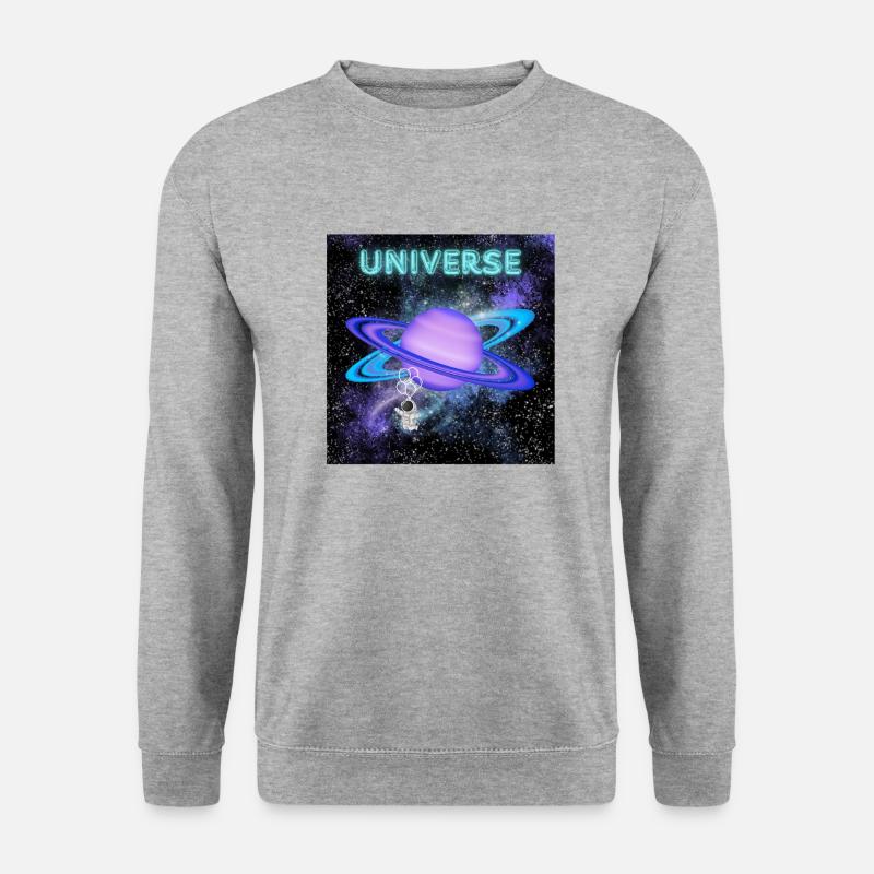 universe - Unisex Pullover - Weißgrau meliert