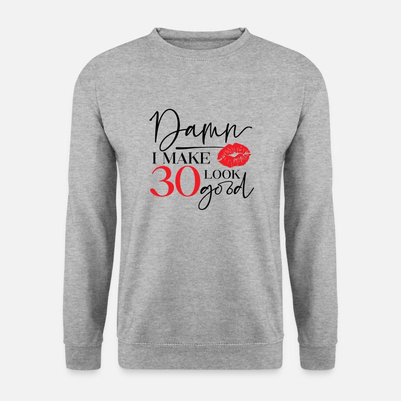 Make 30 Look Good - Unisex Pullover - Weißgrau meliert