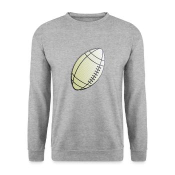 American Football - Unisex Pullover - Weißgrau meliert - Vorne - Alina (178cm) & Michal (187cm)
