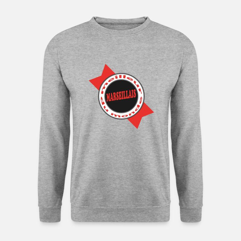 Beste MARSEILLAIS - Unisex Pullover - Weißgrau meliert