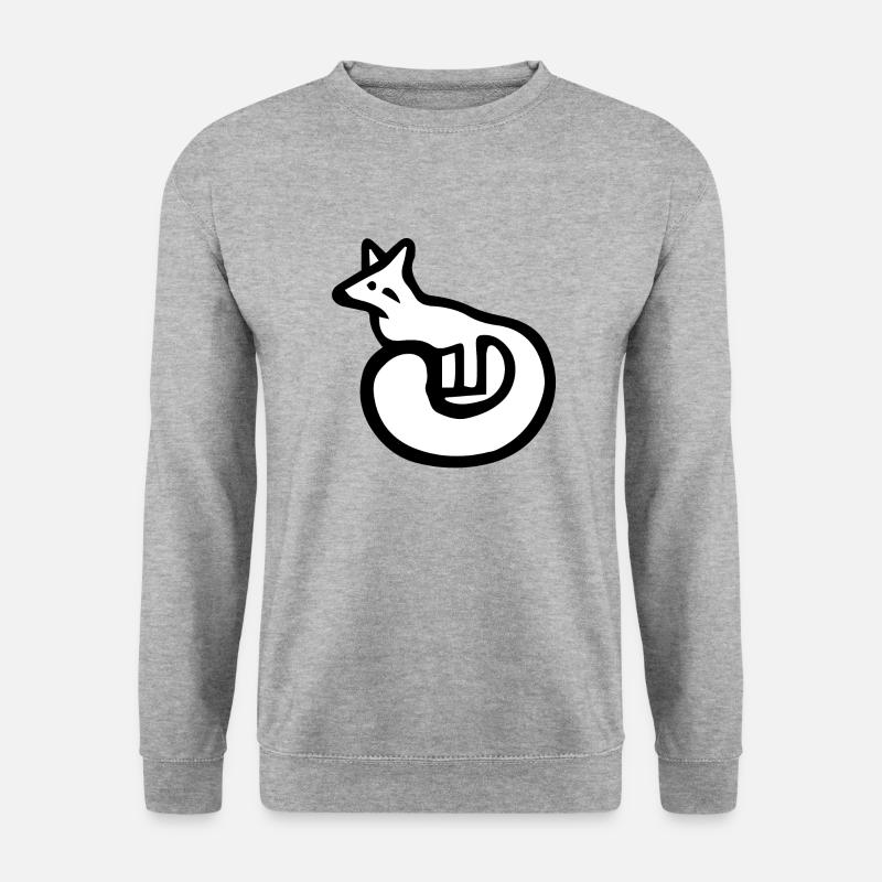 Niedliche Fuchs-Illustration! - Unisex Pullover - Weißgrau meliert