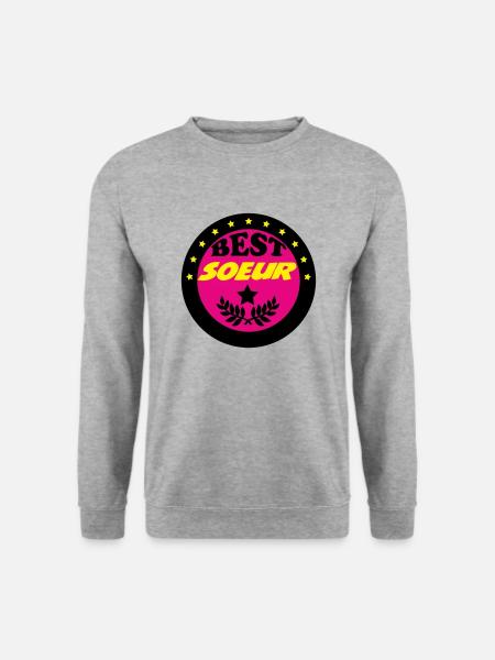 BESTE SCHWESTER - Unisex Pullover - Weißgrau meliert