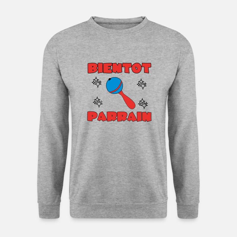BALD PATE SEIN - Unisex Pullover - Weißgrau meliert