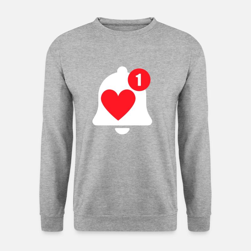 Declaration of Love Notification - Unisex Sweatshirt - salt & pepper