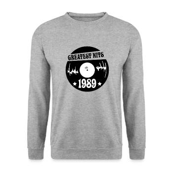 Millésime 1989 - Sweat-shirt Unisexe - gris chiné - Devant - Alina (178cm) & Michal (187cm)