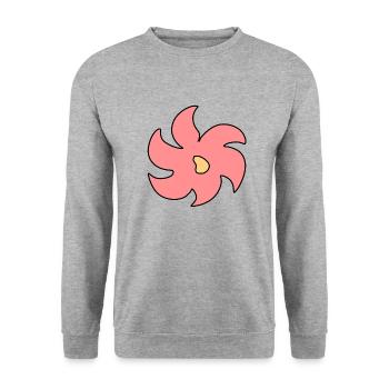 Symbole Plante Fleur Rose - Sweat-shirt Unisexe - gris chiné - Devant - Alina (178cm) & Michal (187cm)