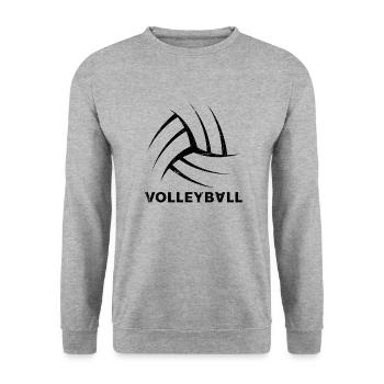 Volleyball Vintage - Unisex Pullover - Weißgrau meliert - Vorne - Alina (178cm) & Michal (187cm)