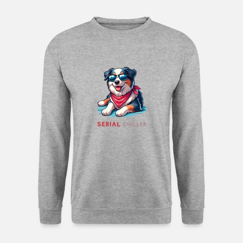 Australian Shepherd - Unisex Pullover - Weißgrau meliert