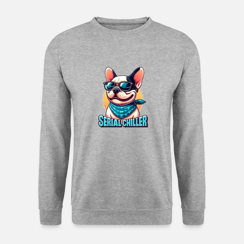 French Bulldog 2 - Unisex Pullover - Weißgrau meliert