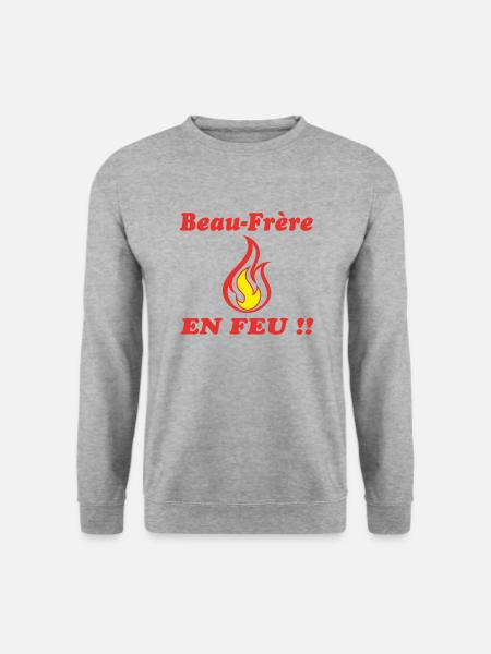Schwager ON FIRE - Unisex Pullover - Weißgrau meliert