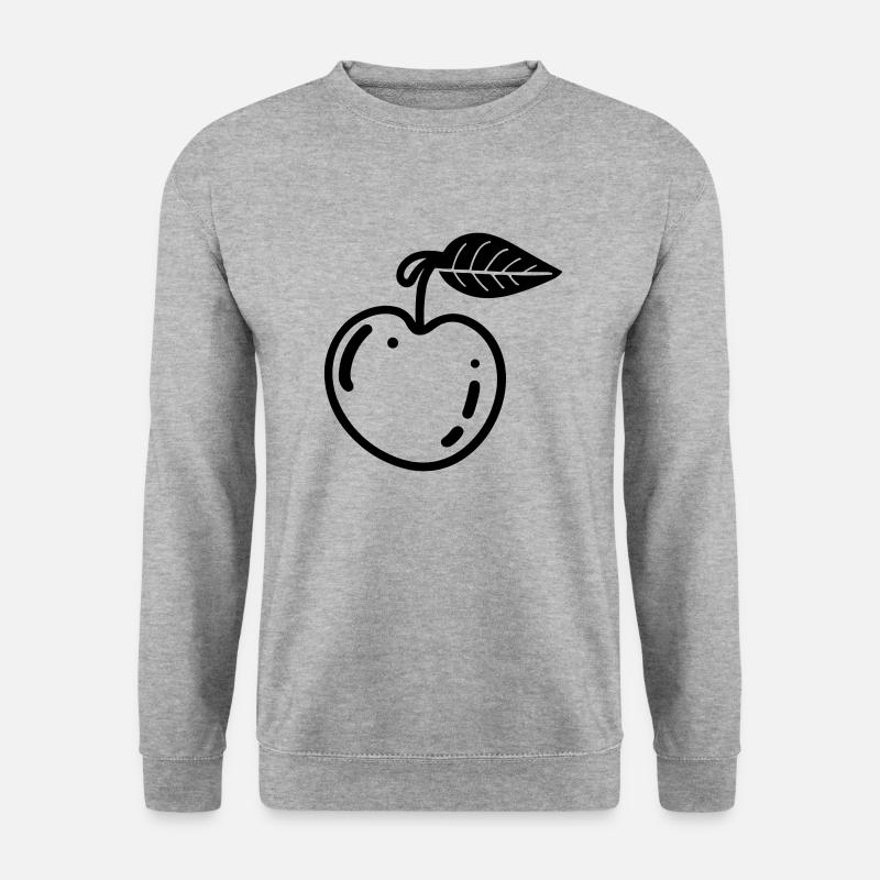 Kirsche - Unisex Pullover - Weißgrau meliert