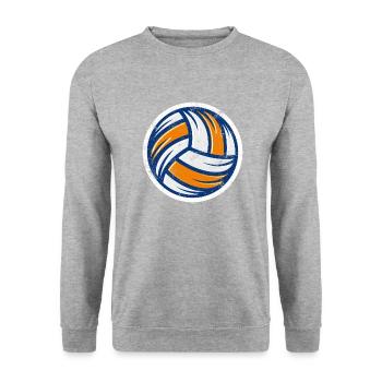 Volleyball Vintage - Unisex Pullover - Weißgrau meliert - Vorne - Alina (178cm) & Michal (187cm)