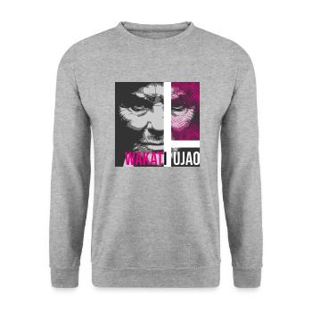 Future #7 - Sweat-shirt Unisexe - gris chiné - Devant - Alina (178cm) & Michal (187cm)