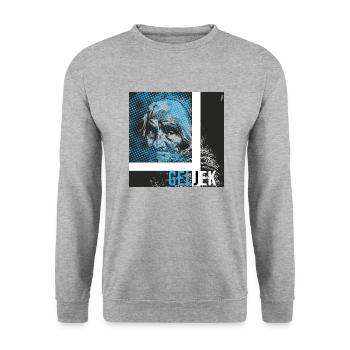 Future #15 - Sweat-shirt Unisexe - gris chiné - Devant - Alina (178cm) & Michal (187cm)