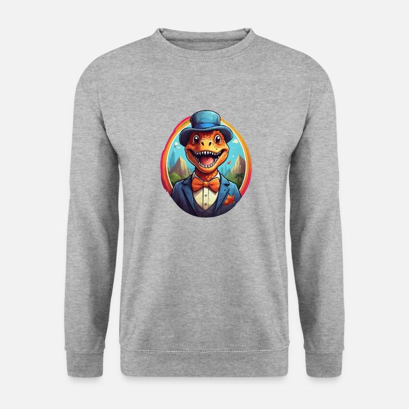 Funny Dino Comic - Unisex Sweatshirt - salt & pepper