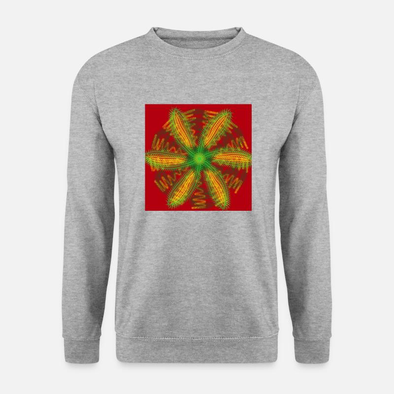 Blume Windrad - Unisex Pullover - Weißgrau meliert