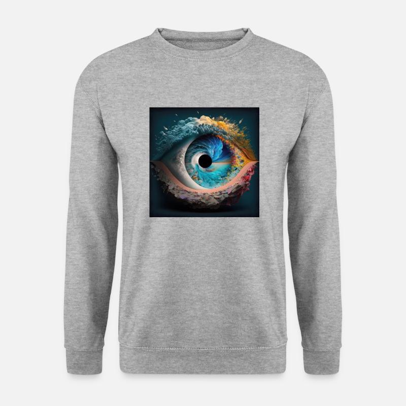 Der Blick der Erde - Unisex Pullover - Weißgrau meliert