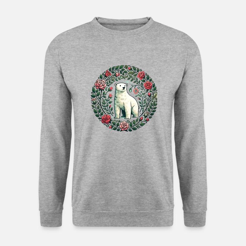 Eisbär - Unisex Pullover - Weißgrau meliert