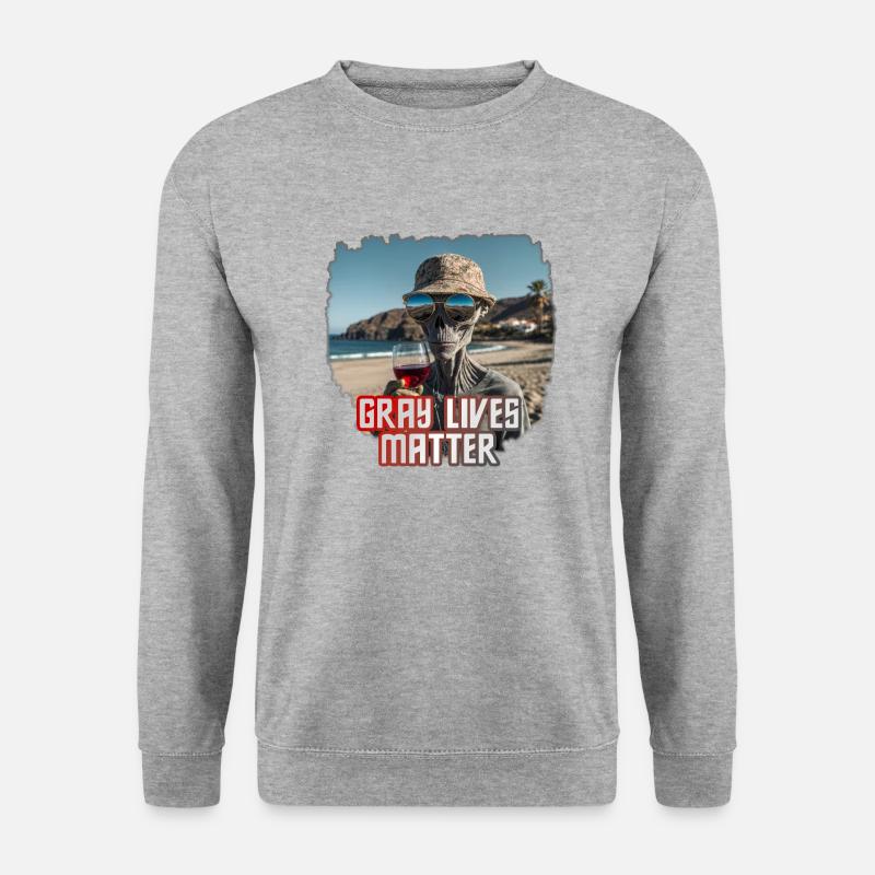 Gray lives matter - Version2 - Unisex Pullover - Weißgrau meliert