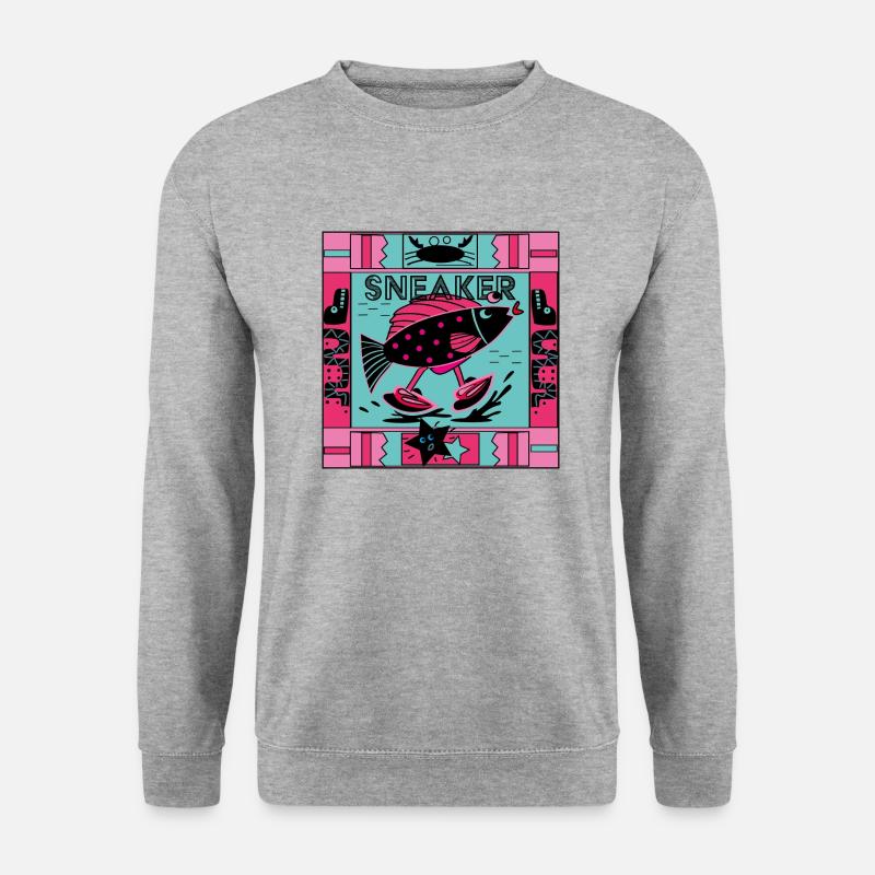 Sneaker - Unisex Pullover - Weißgrau meliert