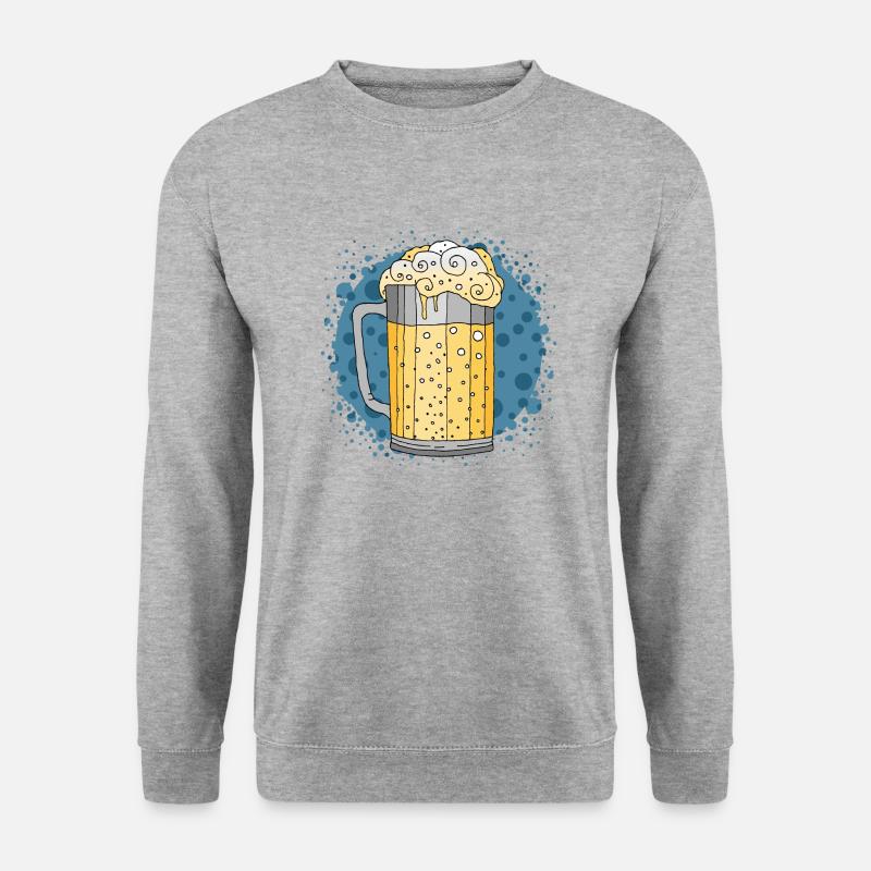 Becher - Unisex Pullover - Weißgrau meliert