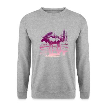 Sweden Sweden Viking Norden Scandinavia Midsummer - Unisex Sweatshirt - salt & pepper - Front - Alina (178cm) & Michal (187cm)
