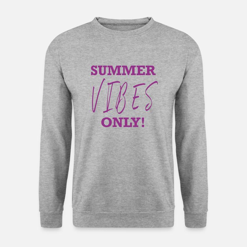 Summer Vibes Only - Unisex Pullover - Weißgrau meliert