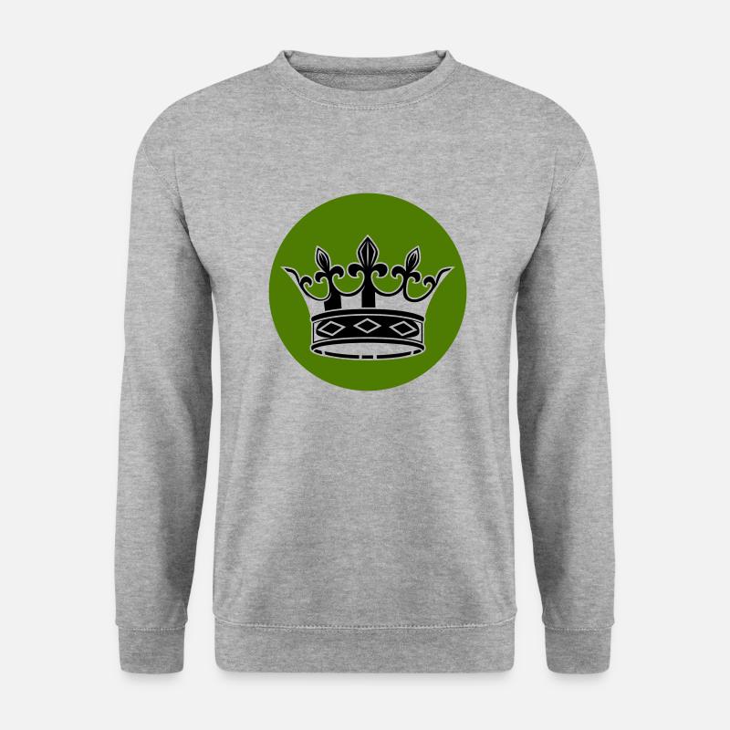 krone 1 - Unisex Pullover - Weißgrau meliert